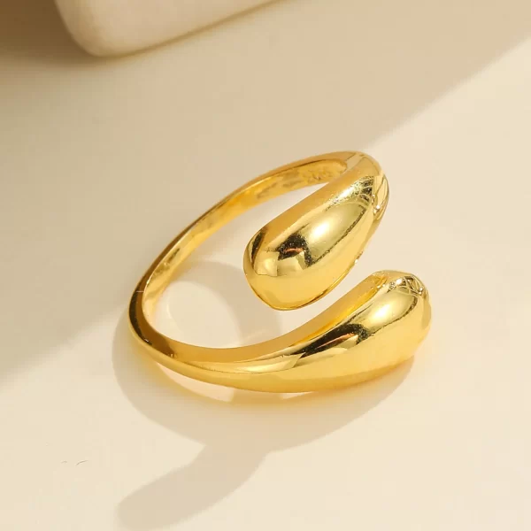 Stainless Steel Simple Smooth Metal Heart Rings For Women Men Y2K Trendy Open Ring Korean Elegant Party Jewelry Couple Gifts - Image 14