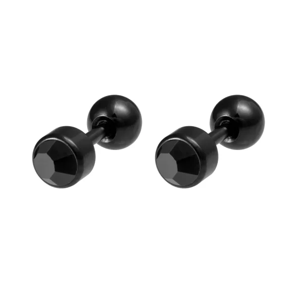 1 Pair Medical Stainless Steel Crystal Screw Round Ball Stud Earrings Ear Bone Nail Cartilage Earring Ear Piercing Body Jewelry - Image 9