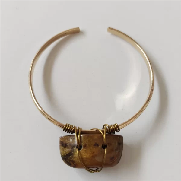 2024 New ZA Indian Ethnic Vintage Bracelet Women Fashion Boho Statement Charm Metal Hollow Links Resin Stone Bracelets Jewelry - Image 13
