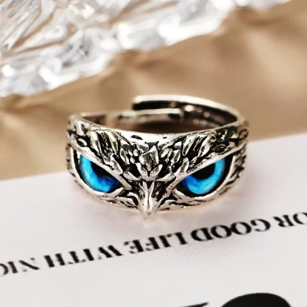 Fashion Charm Vintage Owl Ring for Men Women Cute Animals Owl Youth Gothic Rings Jewelry Accessories Gifts - Image 2