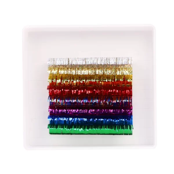 New Fashion Shiny Colorful Lash Individual Holographic Tinsel Eyelash Extension Lashes Colored Christmas Party Tinsel Eyelashes - Image 7