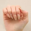 24pcs press on nails  Long Almond Blue Line Love Flower Lattice Print Fake Nail french tip press on nails cute nail - Image 12