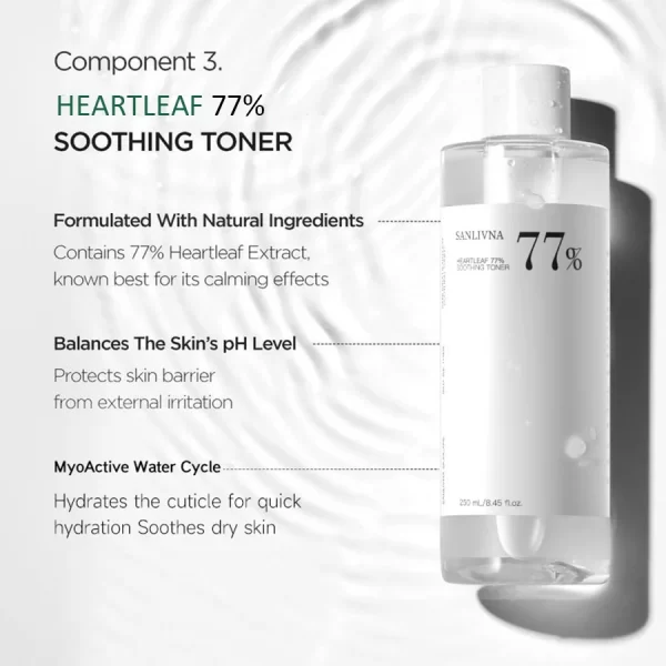 Heartleaf Skincare Set Facial Toner remove makeup Facial Serum Moisturizing Cleaning Pores For Women All Skin TypesSkin Care - Image 3