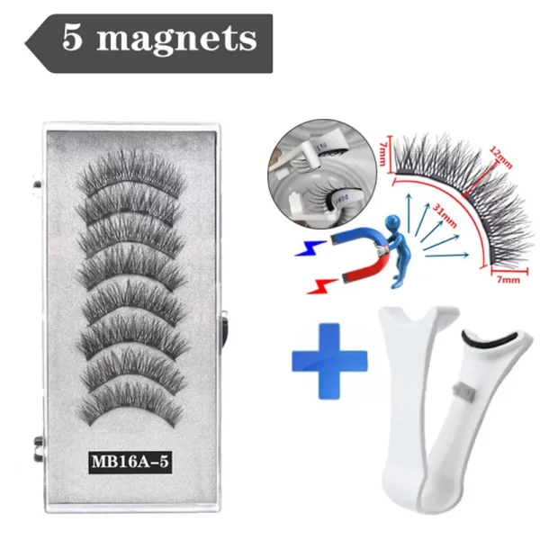 3d Magnetic False Eyelashes Reusable Waterproof Natural Long Lasting Eyelash Extension Tool False Eyelashes New 2024 - Image 14