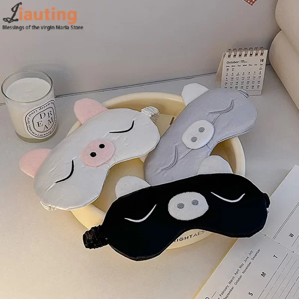 Cartoon Piggy Sleeping Mask Travel Relax Eye Cover For Sleep Shading Eye Eye Patch Beauty Health Eye Pads - Image 3