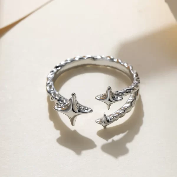 Stainless Steel Simple Smooth Metal Heart Rings For Women Men Y2K Trendy Open Ring Korean Elegant Party Jewelry Couple Gifts - Image 13
