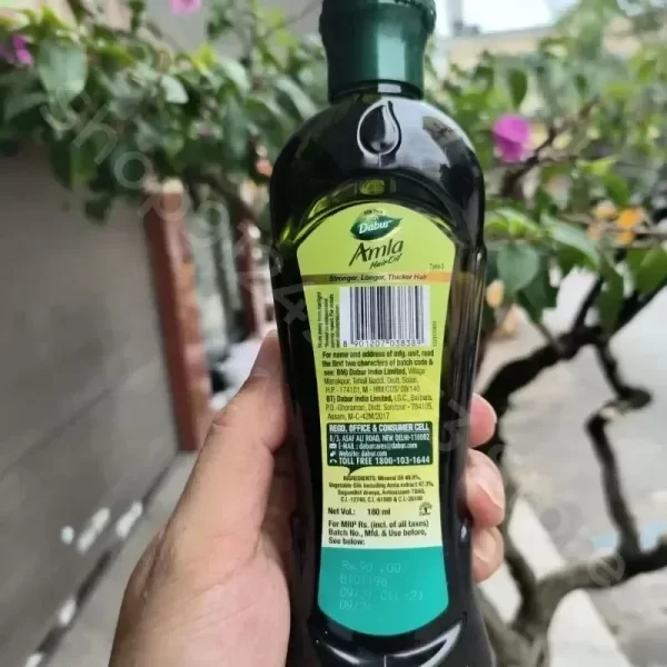 India Dab Amla ur HAIR OIL for Healthy Hair and Moisturized Scalp Indian Gooseberry Nourishing Black Smoothing Hair Oil 180ml - Image 5