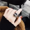 3Pcs Gold Color Silver Color Metal Minimalist Glossy Wide Open Rings Geometric Finger Rings for Women Men Jewelry - Image 3