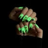 24pcs Artificial Acrylic Nail Art Fake Nails Full Coverage Removable Press on Nails Halloween Pumpkin Skull Moon False Nail Tip - Image 10