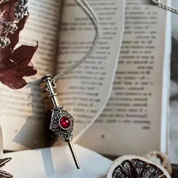 Magic Witch Necklace Women\'s Vintage Blood Pack Removable Witch Wand Pendant Cosplay Jewelry Couple New Lover Gift - Image 6