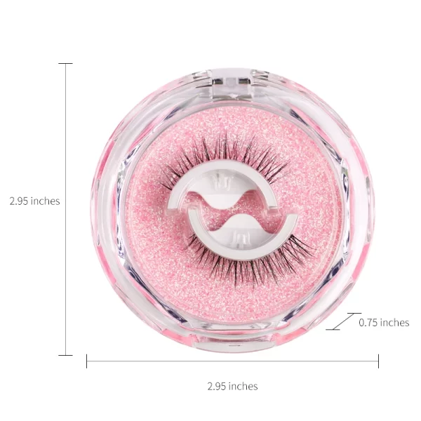 Glue free pair of false eyelashes can be re-used full eyelash tape. Naturally elongated 3 seconds Wear without glue and eyelashe - Image 3