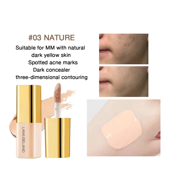 Mini Liquid Concealer High Coverage Corrector Anti Dark Circle Freckle Waterproof Foundation Cream for Face Makeup Base Cosmetic - Image 7