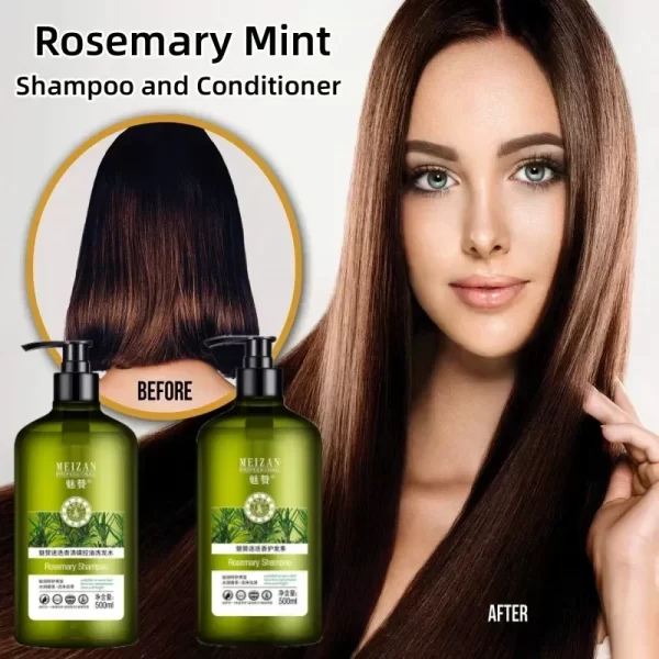 Rosemary Hair Growth Shampoo with Mint Hair Loss for Women Men Thinning Hair Conditioner Hydrating,Volumizing Fights Dandruff - Image 3
