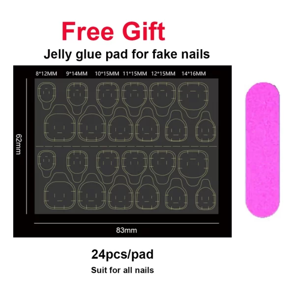 3D fake nails press on faux ongles capsule long french coffin tips cute boy heart designs DIY manicure supplies false nail kit - Image 6