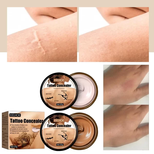 20g Tattoo Concealer Waterproof Lasting Tattoo Cover Cream Body Makeup Cosmetics Tattoo Cover Tool Body Foundation Makeup - Image 4