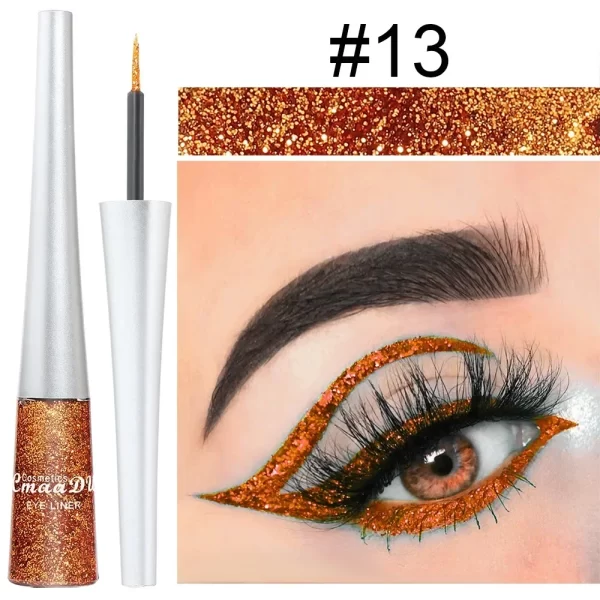 Glitter Liquid Eyeliner Pen Pearlescent Sequins Diamond Bright Shining Eyeliner Waterproof Lasting Eye Shadow Women Cosmetics - Image 22