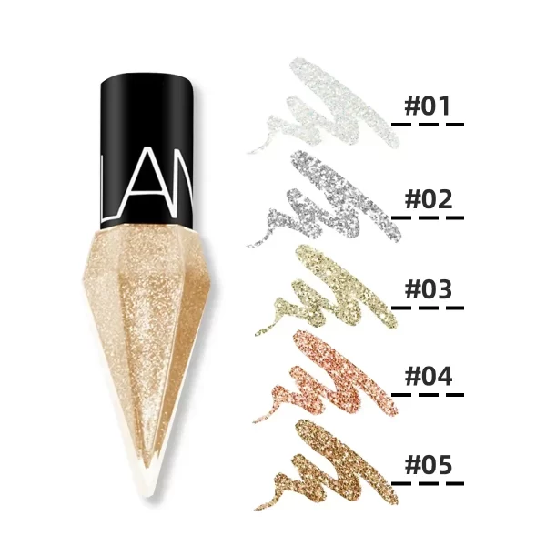 Diamond Shining Eyeliner Durable Waterproof and Sweat-proof 5-color Liquid Eye Shadow Maquillage Professional Makeup Tools - Image 4