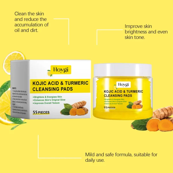 Turmeric Cleansing Pads Facial Exfoliating Makeup Removal Dead Skin Peeling Smooth Skin Shrink Pore Massage Face Washing Sponge - Image 6