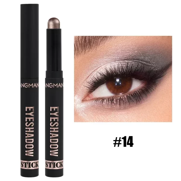 8 Color Pearlescent Eyeshadow Stick Highlighter Eyeshadow Pencil Waterproof Glitter Matte Nude Eye Shadow Pen Sparkly Eye Makeup - Image 10