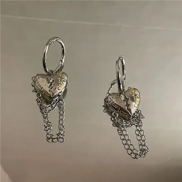 Irregular Heart Tassel Star Earrings Women Design Senior Sense of Fashion Personality Earring 2023 Y2K Trendy Party Jewelry Gift - Image 12