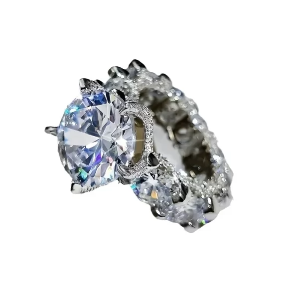 Hot Selling Silver Plated Rings For Women Square Cubic Zircon Jewelry Wedding Engagement Ring Wholesale Size 6-10 - Image 6