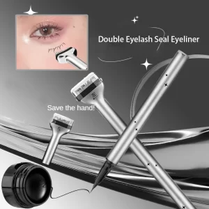 Lower Eyelash Stamp Professionnelle Eyelash Seal Eyeliner Pen Waterproof Sweat Proof Eye Liner 2 In 1 Double Ended Eyelash Seal