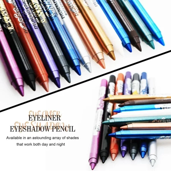 14 Colors Colorful Long-lasting Eyeliner Pencil Waterproof Quick-Dry No Blooming Blue Pink Eye Liner Pen Cosmetics Tools - Image 6