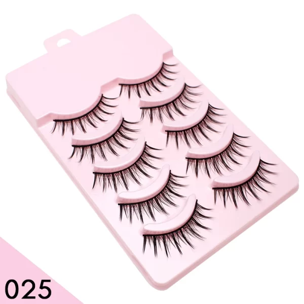 DINGSEN Fake Eyelash Anime Lashes 5 Pairs Little Devil Eyelashes Natural Daily Makeup Manga Eyelashes Clear Band Eyelashes - Image 14