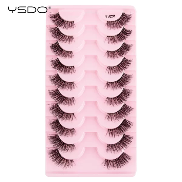 Half Lashes 3/7/10 Pairs Soft Natural 3D Mink Eyelashes Wispy Mink Lashes Makeup Volume Fluffy Half False Eyelash Cilios Tools - Image 33