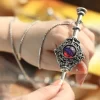 Magic Witch Necklace Women\'s Vintage Blood Pack Removable Witch Wand Pendant Cosplay Jewelry Couple New Lover Gift