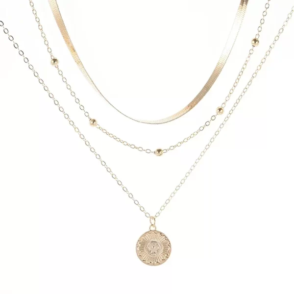 925 Sterling Silver Three-Layer Round Necklace Simple Snake Chain Charm Ball Chain Party Wedding Gift Women's Exquisite Jewelry - Image 6