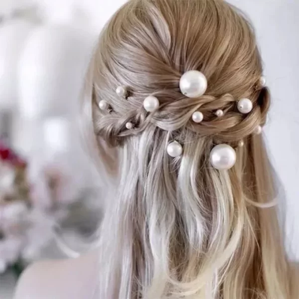 20pcs Elegant Pearl Crystal Hairpin Wedding Bridal U-shaped Metal Hair Comb Forks for Women Hairstyle Clips Jewelry Accessories - Image 3