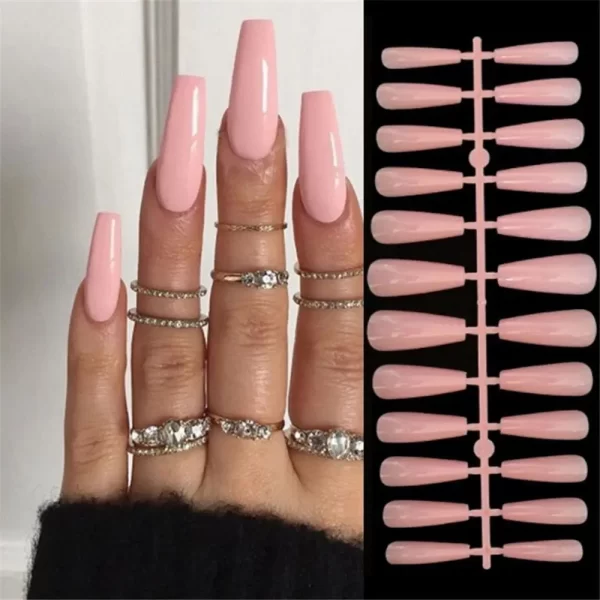 24pcs New Ballerina Fake Nails French Detachable With design False Nails Full Cover Press on Nails DIY Nail Tips - Image 7