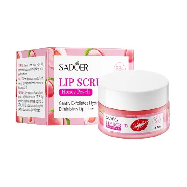 SADOER Fruit Lip Scrub Cream Moisturizing Lips Plumper Hydrating Nourishing Avocado Orange Strawberry Lip Mask Lipstick - Image 6