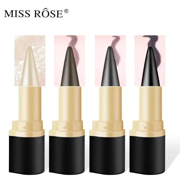 Miss Rose Black Long-Lasting Eye liner Pen Makeup 24-Hour Waterproof Gel Eye Shadow Eyeliner Pencil Kajal Eye Shimmer Cosmetics - Image 4