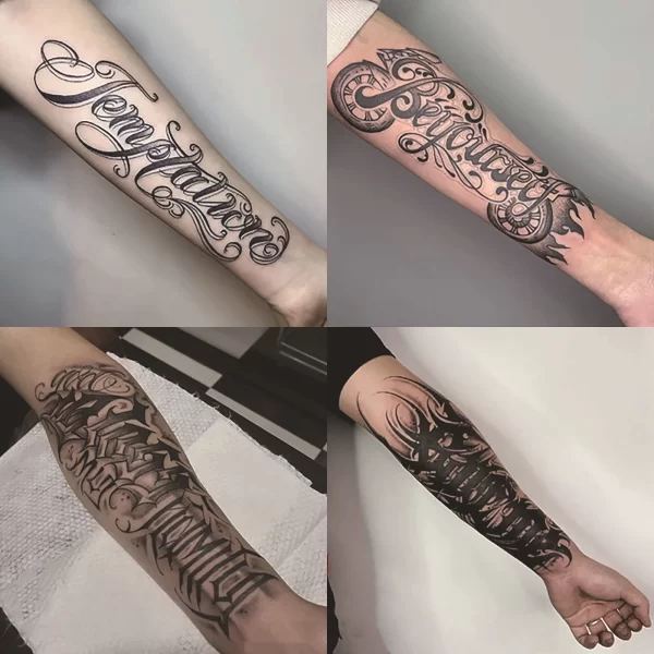 4 Sheets Fake Tattoo Sleeve Arm Body Art Long Lasting 15 Days Herbal Juice Ink Temporary Tattoo Sticker Text Wings Totem Men - Image 2