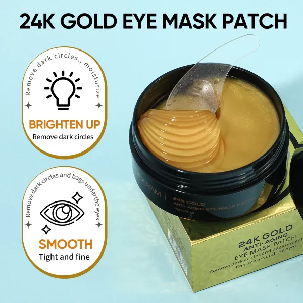 60pcs Under Eye Patches Masks for Puffy Eyes Eye Bags Collagen Hyaluronic Acid Moisturizing Eye Patches - Image 9