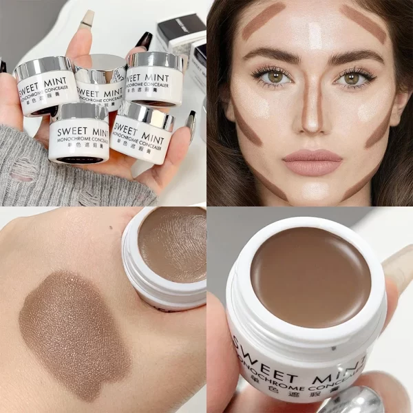 Multifunction Moisturizing Matte Concealer Makeup Texture Covers Acne Marks Dark Circles Contouring Palette Cream Face Cosmetics - Image 10