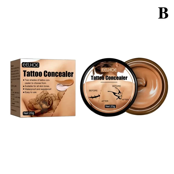20g Tattoo Concealer Waterproof Lasting Tattoo Cover Cream Body Makeup Cosmetics Tattoo Cover Tool Body Foundation Makeup - Image 8