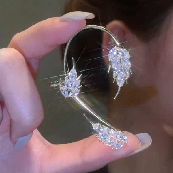 Korean Fashion Zircon Butterfly Elf Ear Cuff for Women Sparkling Zircon Crystal Without Piercing Clip Earrings Wedding Jewelry - Image 13