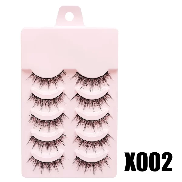 DINGSEN Fake Eyelash Anime Lashes 5 Pairs Little Devil Eyelashes Natural Daily Makeup Manga Eyelashes Clear Band Eyelashes - Image 22