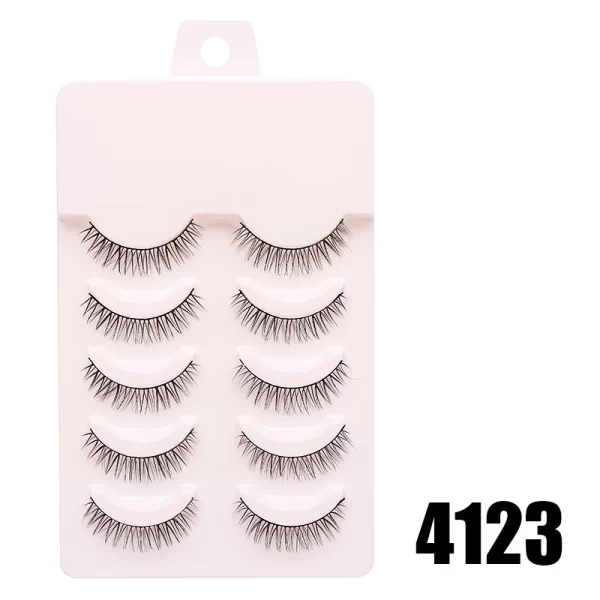 DINGSEN Fake Eyelash Anime Lashes 5 Pairs Little Devil Eyelashes Natural Daily Makeup Manga Eyelashes Clear Band Eyelashes - Image 19
