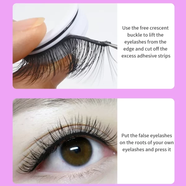 Self Adhesive Eyelashes Glue-Free Reusable 3d Wispy Thick Natural Lashes Makeup Fake Eyelashes - Image 6