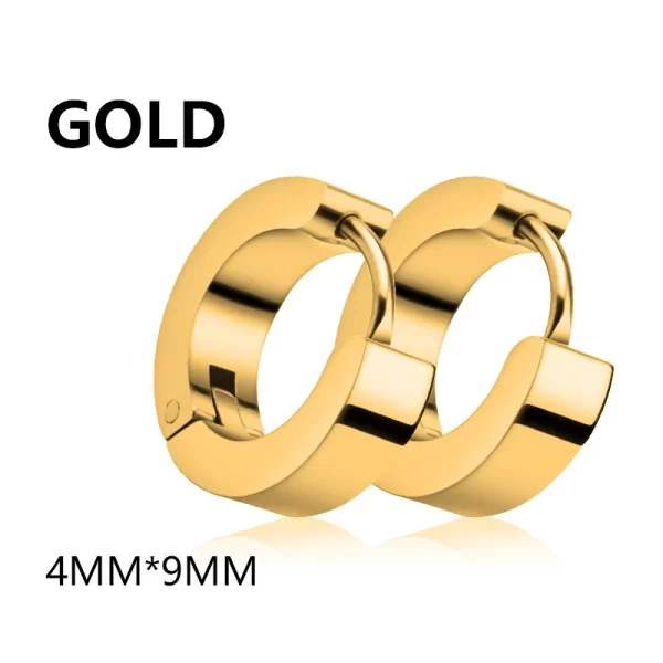 1 Pair Men Women Punk Stainless Steel Ear Circle Earring Simple Ear Buckle Gothic Fashion Jewelry Hot Selling Pop Jewelry - Image 7