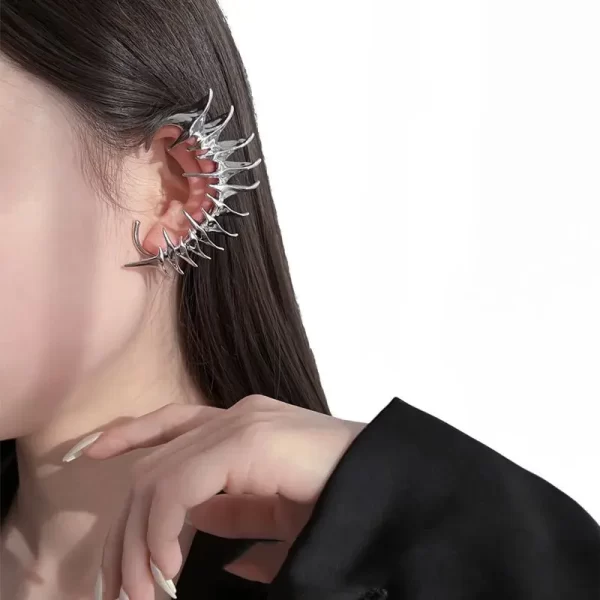 Cyberpunk Special-shaped Metal Ear Bone Clip Skeleton Unisex Without Piercing Earrings Gothic Ear Hook Jewelry Gifts Accessories - Image 4