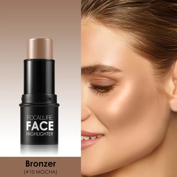Wholesale FOCALLURE Bronzer Highlighter Stick Waterproof Body Face Contour Corrector Illuminator Cream For Women's Makeup - Image 10