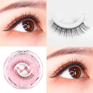 Glue free pair of false eyelashes can be re-used full eyelash tape. Naturally elongated 3 seconds Wear without glue and eyelashe