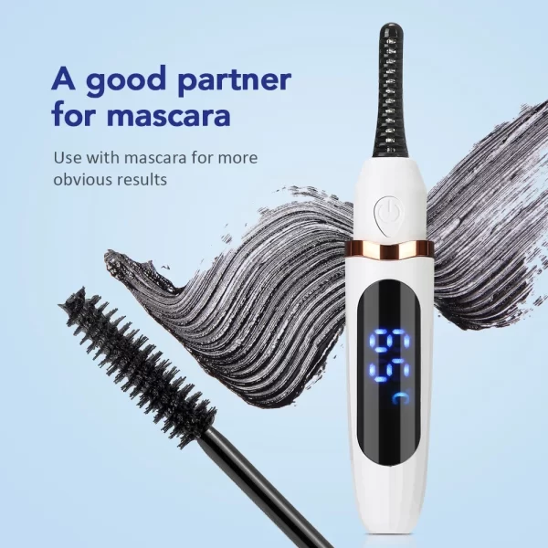 Electric Heated Eyelash Curler Portable Eyelash Curling Device Quick Heating Natural Eyelash Curler Long Lasting Make up Tool - Image 3