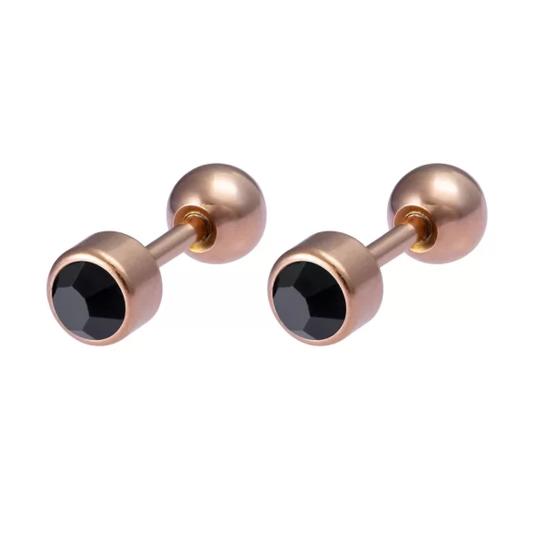 1 Pair Medical Stainless Steel Crystal Screw Round Ball Stud Earrings Ear Bone Nail Cartilage Earring Ear Piercing Body Jewelry - Image 21