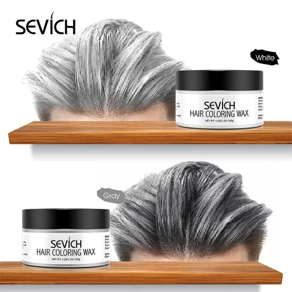 9 Color Hair Color Wax For Men and Women One-time Temporary Hair Color Cream Gel 100g Grandma Grey Color Hair Styling - Image 3